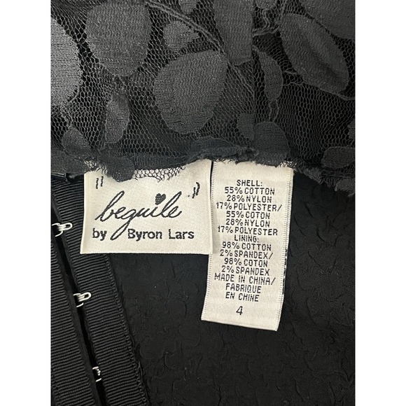 Anthropologie Beguile by Byron Lars Carissima Dress sz 4 Sheath Black Dark Fairy - Picture 8 of 9